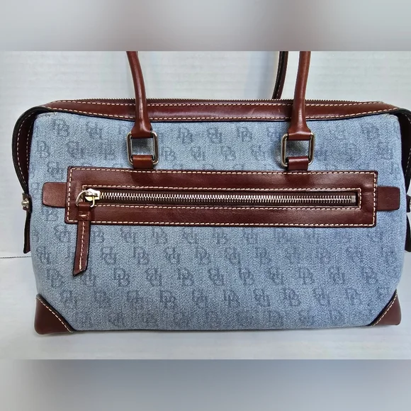 Clean! Vintage Denim Dooney & Bourke Double Pocket Tote - Picture 3 of 12